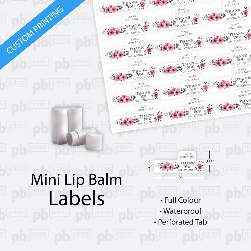 Mini Lip Balm Labels Pbprints 